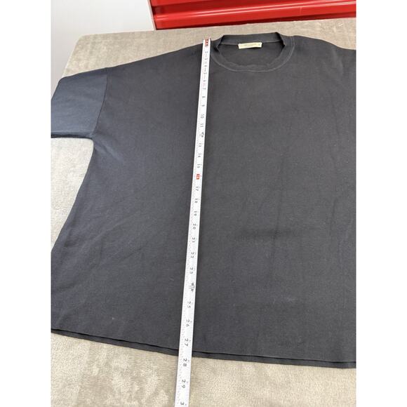 M.M. Lafleur Black Ribbed Knit Long Sleeve Top Viscose Blend Size XL - Picture 11 of 13